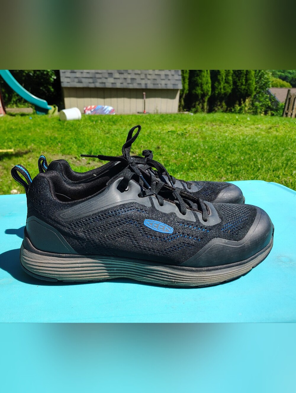 KEEN Utility Vista Energy Carbon Toe Work Shoes Mens 12EE Wide Black KonnectFit